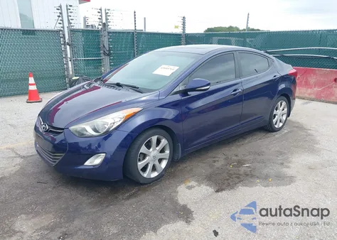 2013 Hyundai Elantra Limited z USA, uszkodzony, nr VIN 5NPDH4AEXDH405111